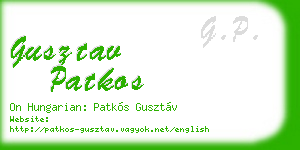 gusztav patkos business card